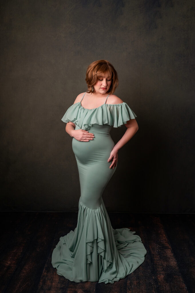 Sage maternity dress